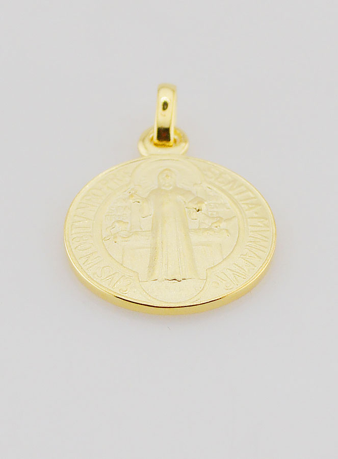Médaille Plaqué Or Saint Benoît - 16mm (pic 2)