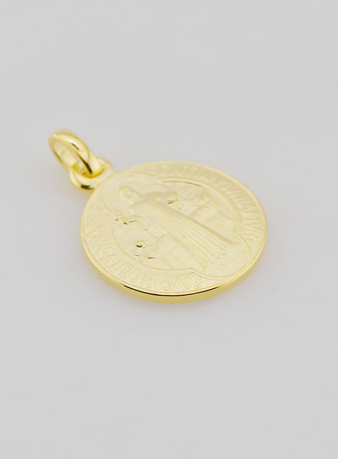 Médaille Plaqué Or Saint Benoît - 16mm (pic 3)