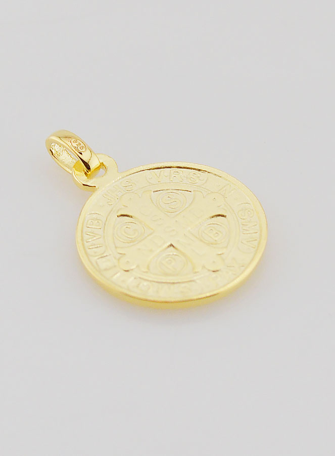 Médaille Plaqué Or Saint Benoît - 16mm (pic 4)