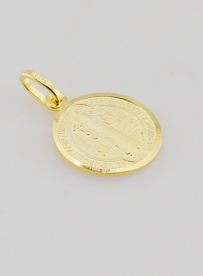 Médaille Plaqué Or Saint Benoît - 14mm (pic 3)