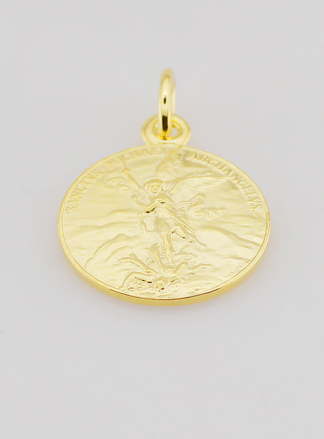 Médaille Plaqué Or St Michel Archange - 18mm (pic 2)