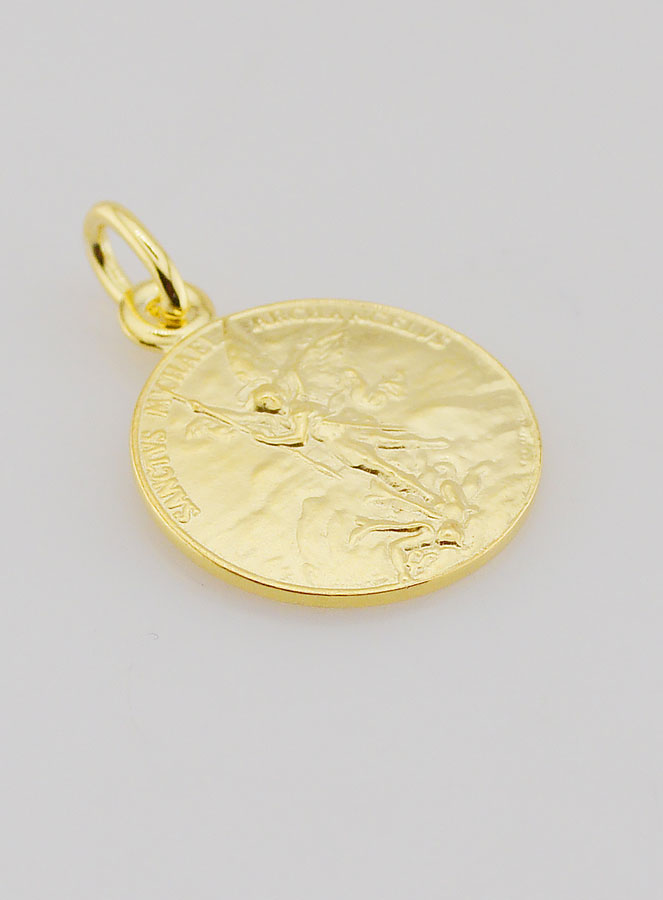 Médaille Plaqué Or St Michel Archange - 18mm (pic 3)