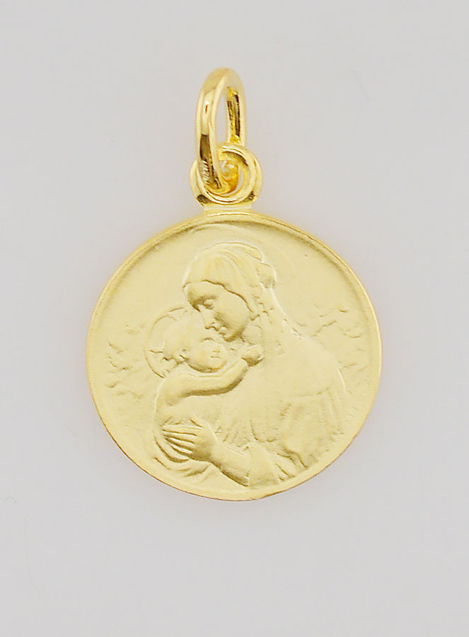 Médaille Plaqué Or Vierge de Boticcelli - 16mm (pic 1)
