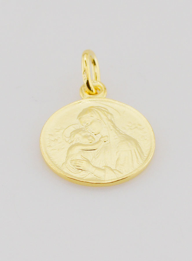 Médaille Plaqué Or Vierge de Boticcelli - 16mm (pic 2)