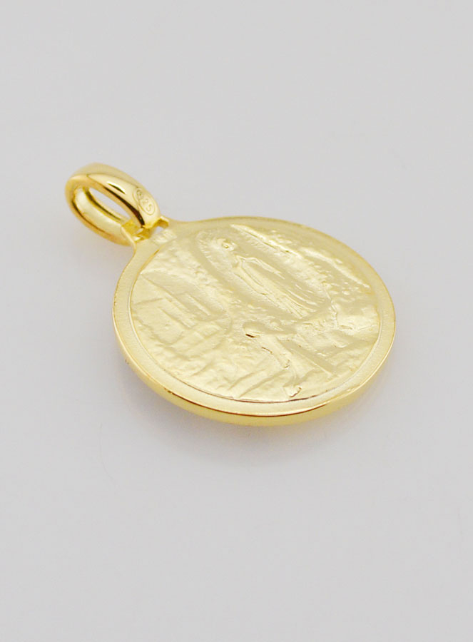 Médaille Vierge Marie & Lourdes Double Face - 18mm (pic 4)