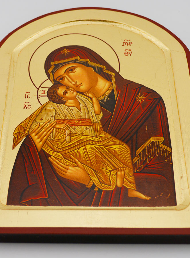 Icône Religieuse Vierge de Tendresse Arrondie - 23cm (pic 2)