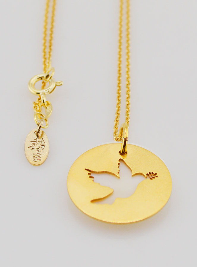 Collier Saint Esprit - Plaqué Or & Nacre (pic 2)