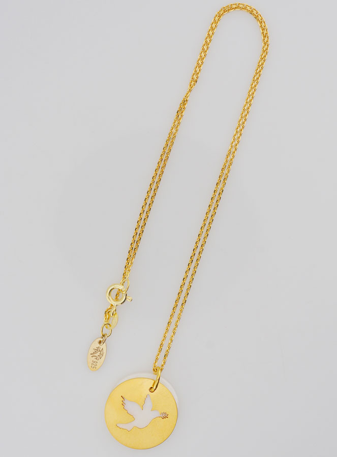 Collier Saint Esprit - Plaqué Or & Nacre (pic 3)