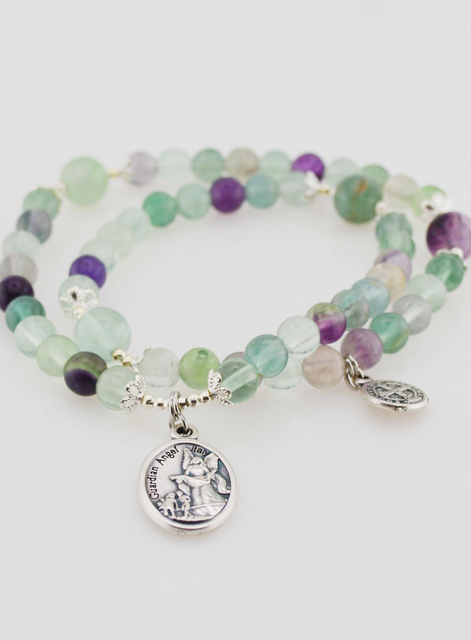 Chapelet en Fluorite - Saint Michel & Saint Benoît (pic 3)
