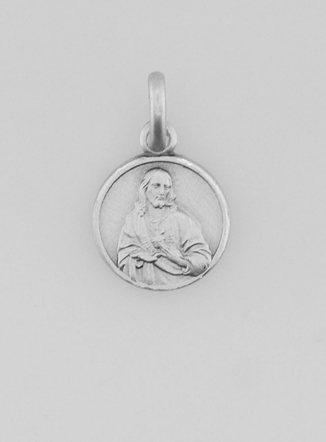 Médaille du Scapulaire en Argent Rhodié 925/1000 - 10 mm (pic 2)