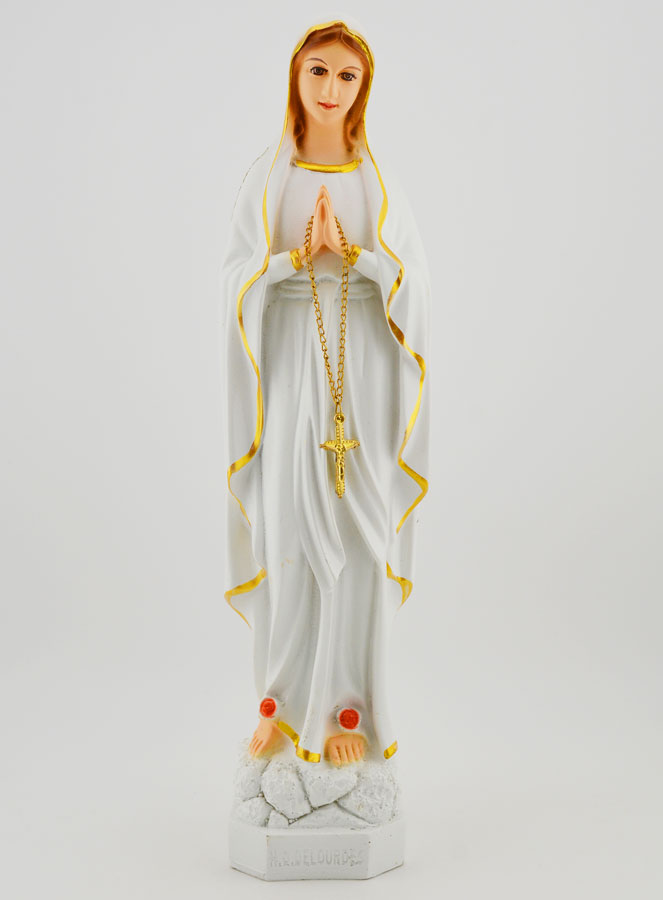 Statue Vierge Marie de Lourdes Polychromée - 30 cm (pic 1)