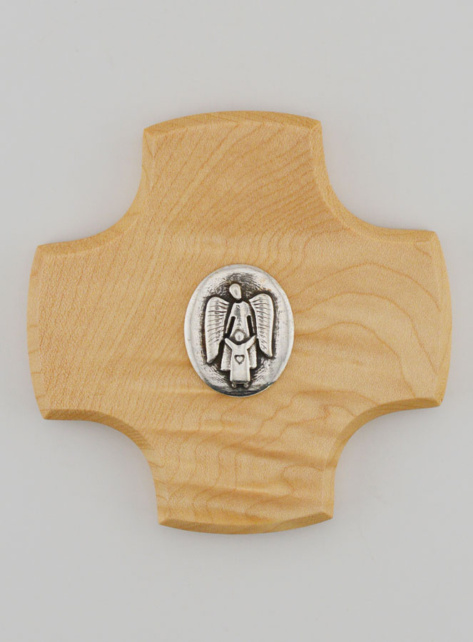 Croix en Bois d'Erable - Ange Protecteur (pic 1)