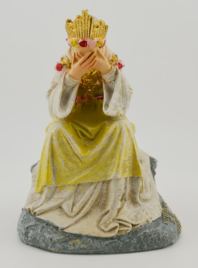 Statue Notre Dame de la Salette en Pleurs - 11cm (pic 2)