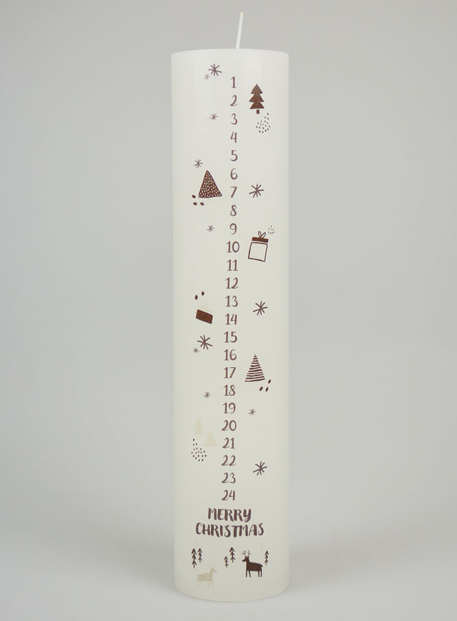 Bougie de l'Avent Style Scandinave - 25cm (pic 1)