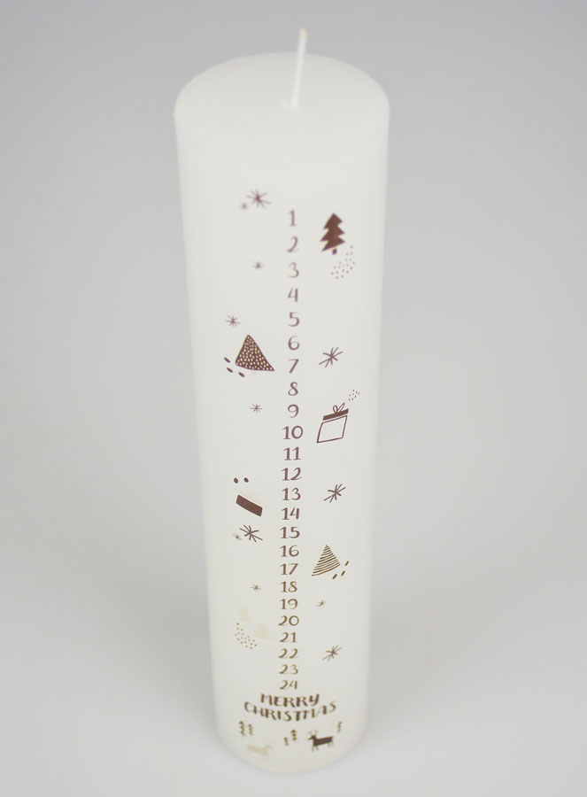 Bougie de l'Avent Style Scandinave - 25cm (pic 2)