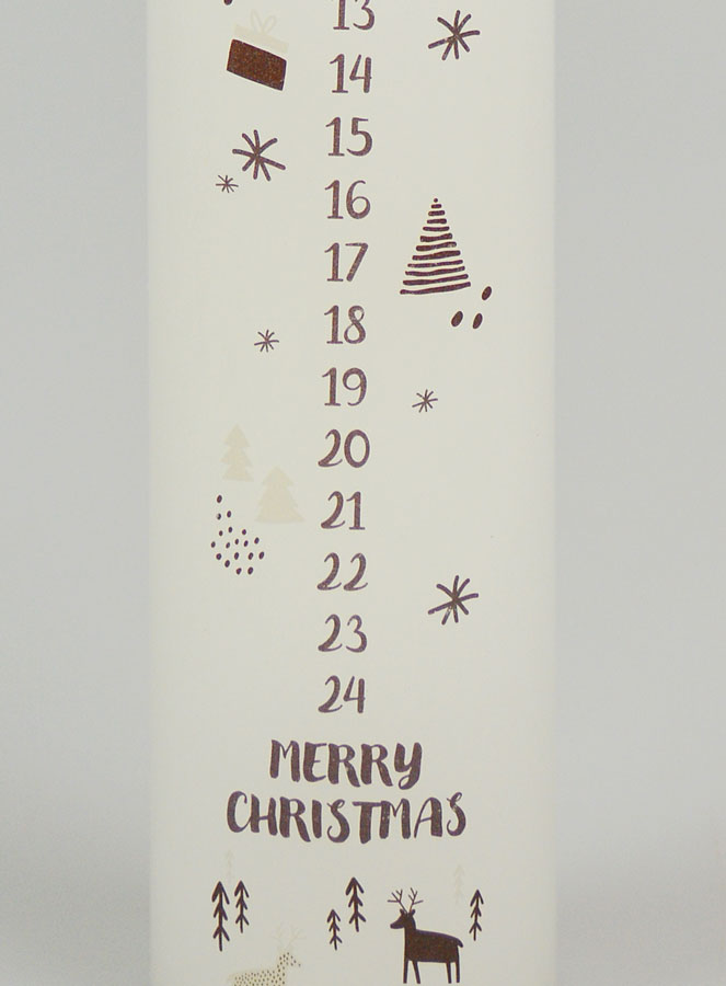 Bougie de l'Avent Style Scandinave - 25cm (pic 3)