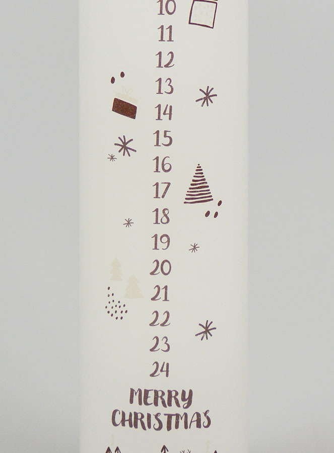 Bougie Décoration de l'Avent Scandinave - 25cm (pic 3)