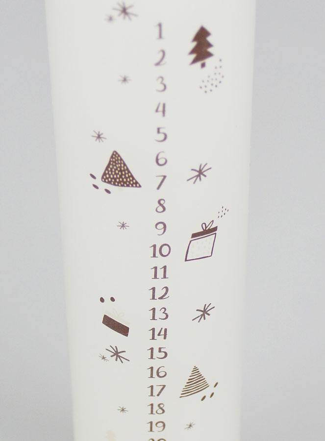 Bougie Décoration de l'Avent Scandinave - 25cm (pic 4)