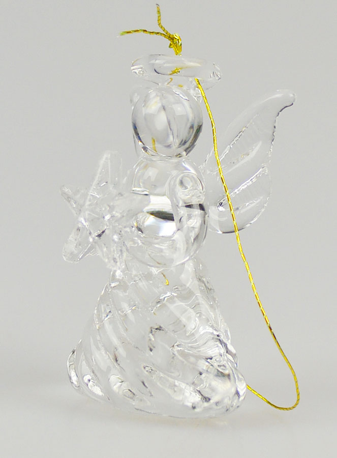 Ange de Noël en Verre à Suspendre 4cm (pic 1)