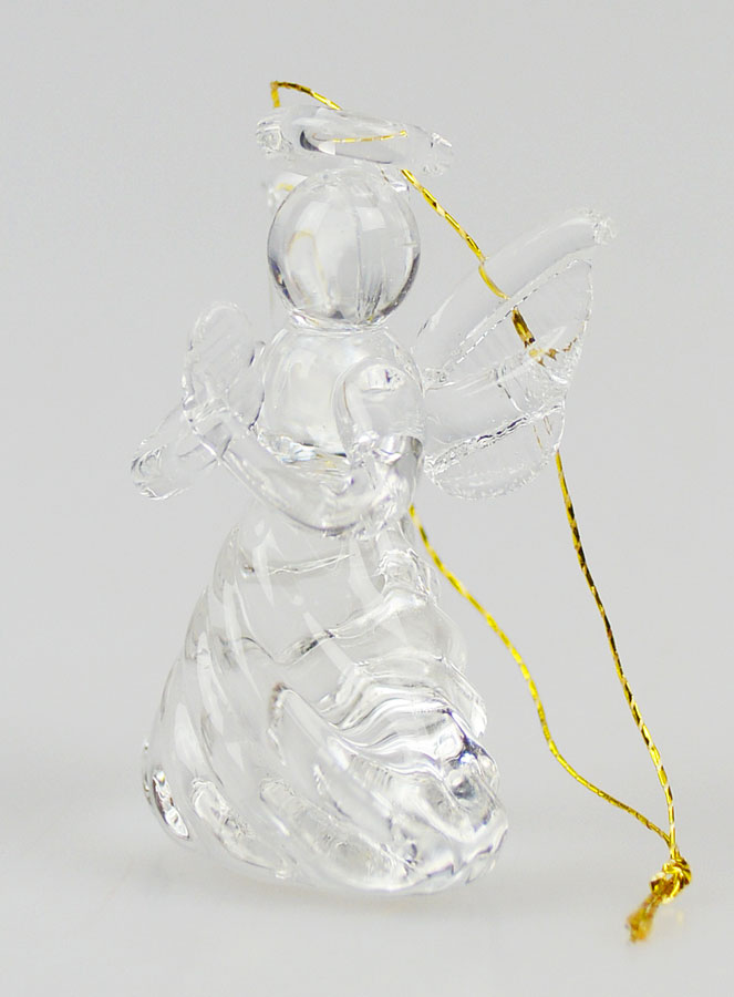 Ange de Noël en Verre à Suspendre 4cm (pic 2)