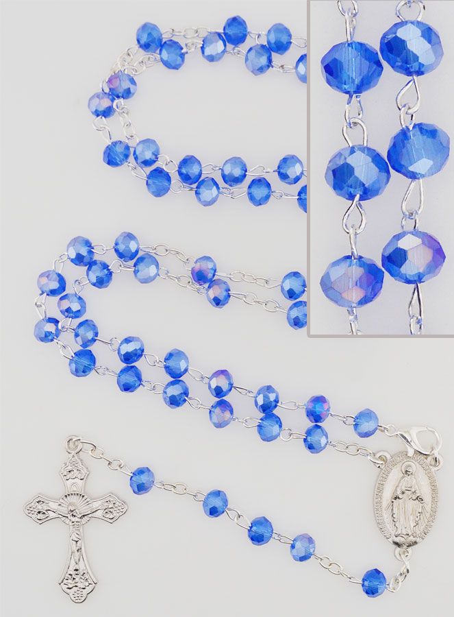 Chapelet de la Médaille Miraculeuse Ouvrant - Bleu (pic 1)