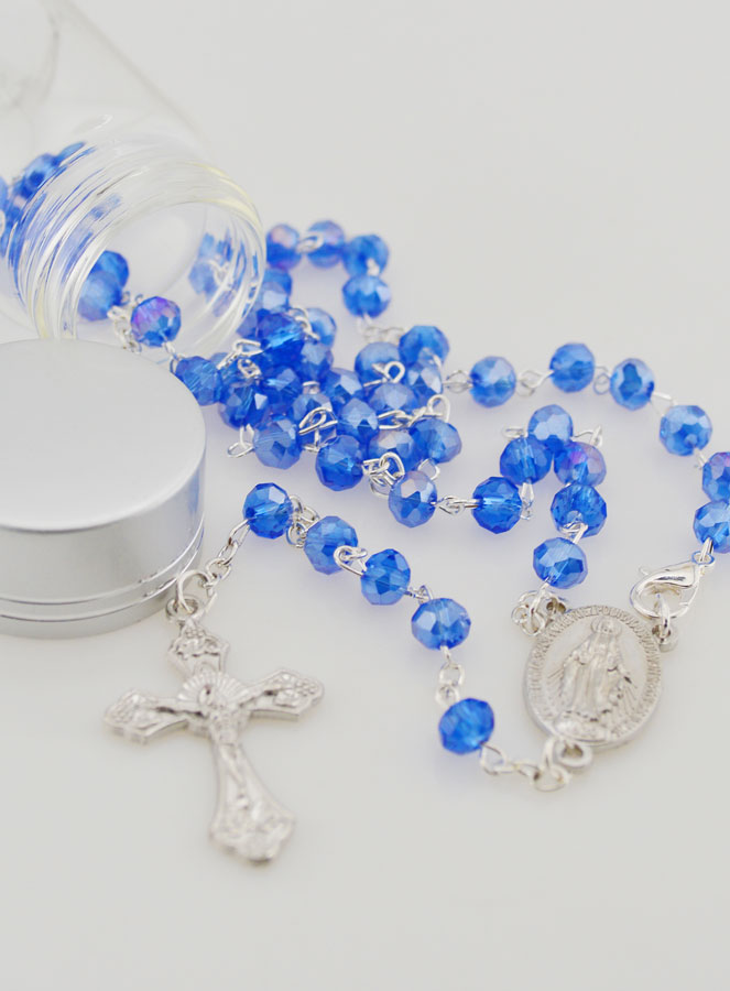Chapelet Cristal Bleu & Miraculeuse (pic 2)