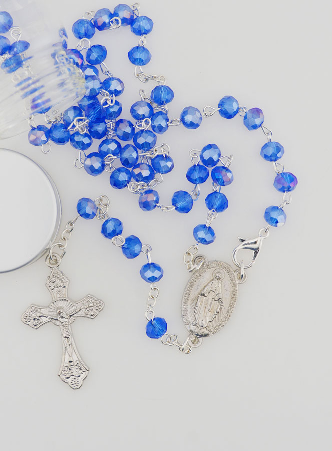 Chapelet Cristal Bleu & Miraculeuse (pic 3)