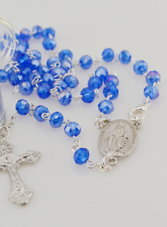 Chapelet Cristal Bleu & Miraculeuse (pic 4)