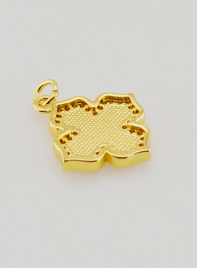 Pendentif Croix Carrée Nacre Laiton & Strass (pic 4)