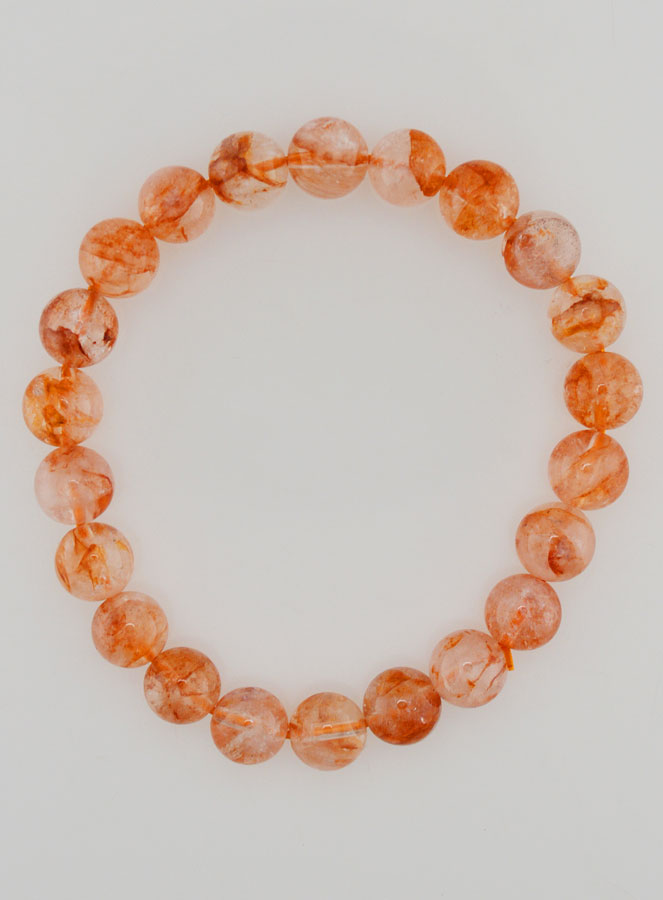 Bracelet en Pierre de Quartz Hematoïde A - 8 mm (pic 1)