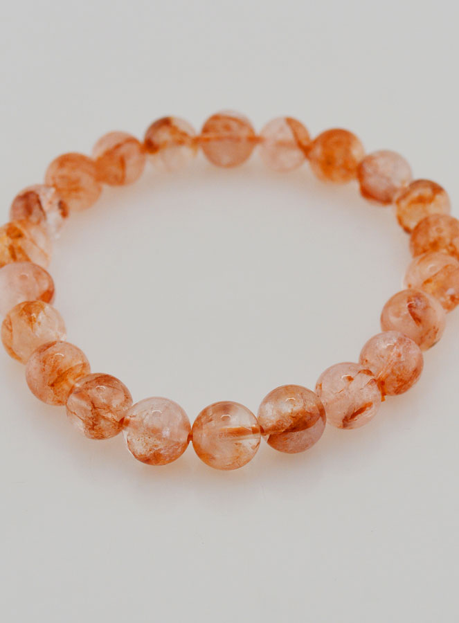 Bracelet en Pierre de Quartz Hematoïde A - 8 mm (pic 2)