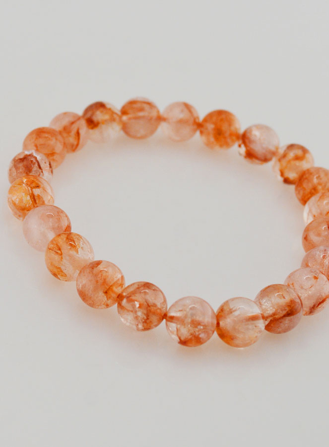 Bracelet en Pierre de Quartz Hematoïde A - 8 mm (pic 3)