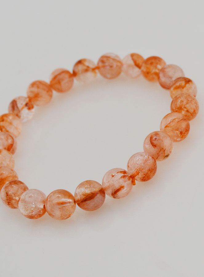 Bracelet en Pierre de Quartz Hematoïde A - 8 mm (pic 4)