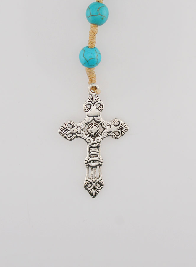 Chapelet Perles Turquoises - Miraculeuse (pic 3)