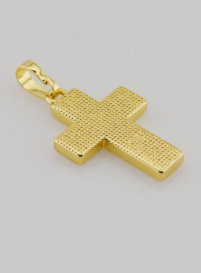 Pendentif Croix en Laiton & Nacre - 20mm (pic 4)