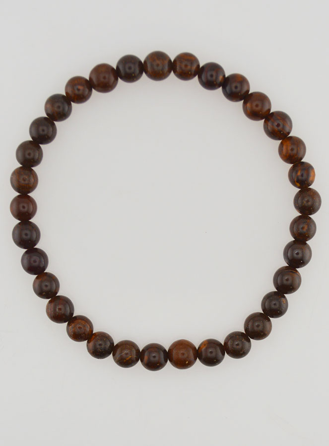 Bracelet en Pierre Naturelle d' Opale Boulder 6mm (pic 1)