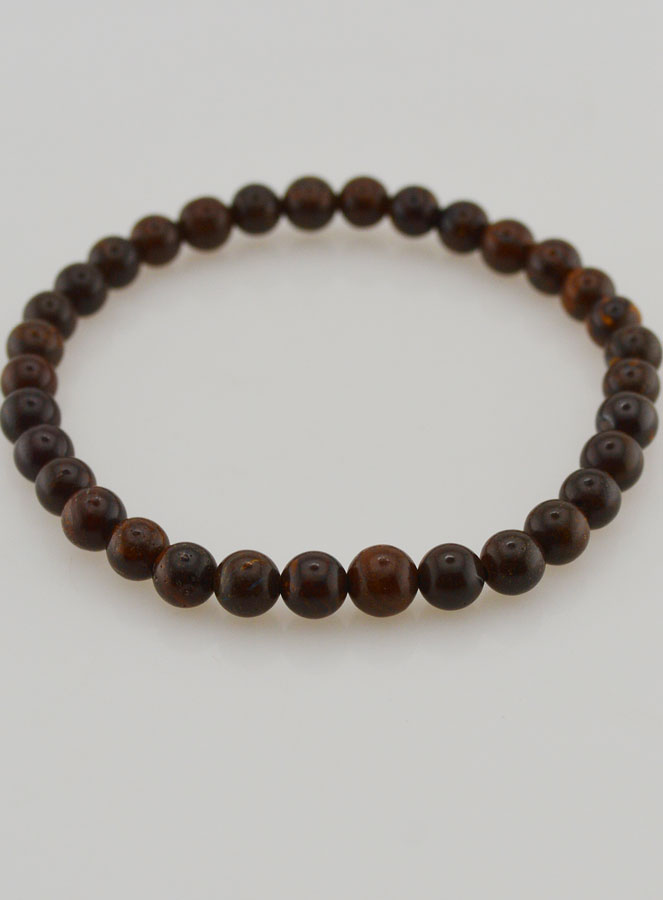 Bracelet en Pierre Naturelle d' Opale Boulder 6mm (pic 2)