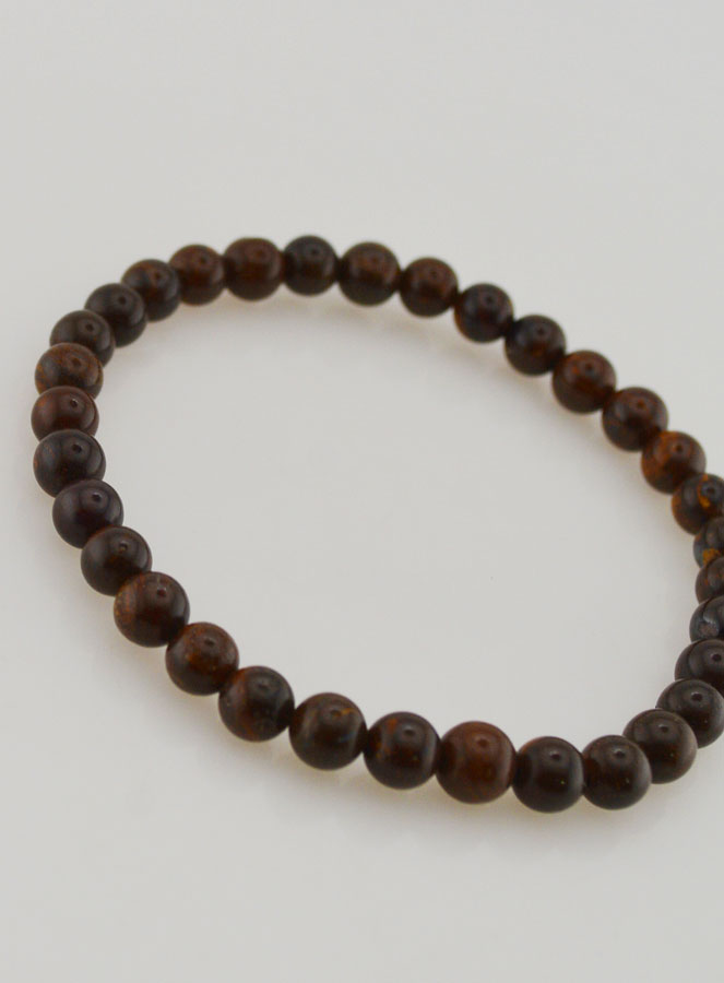 Bracelet en Pierre Naturelle d' Opale Boulder 6mm (pic 3)