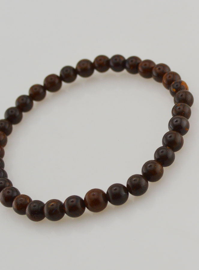 Bracelet en Pierre Naturelle d' Opale Boulder 6mm (pic 4)