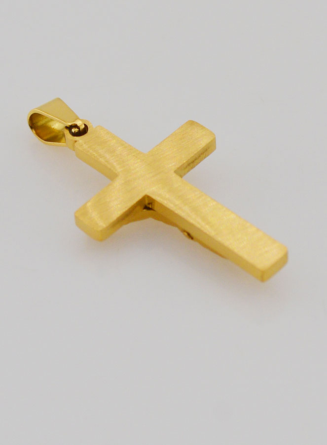 Pendentif Croix en Laiton Doré 28mm (pic 4)