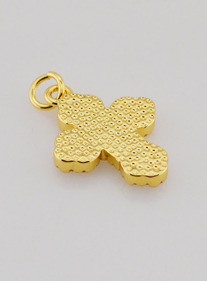 Pendentif Croix Orthodoxe Strass & Nacre - 17mm (pic 4)