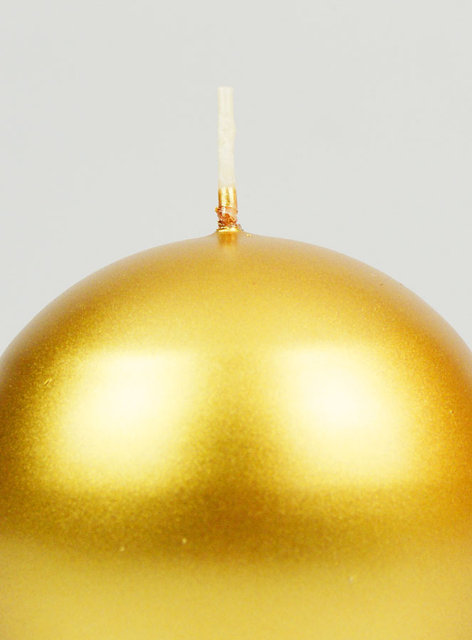Bougie Boule de Décoration Or - 8cm (pic 3)