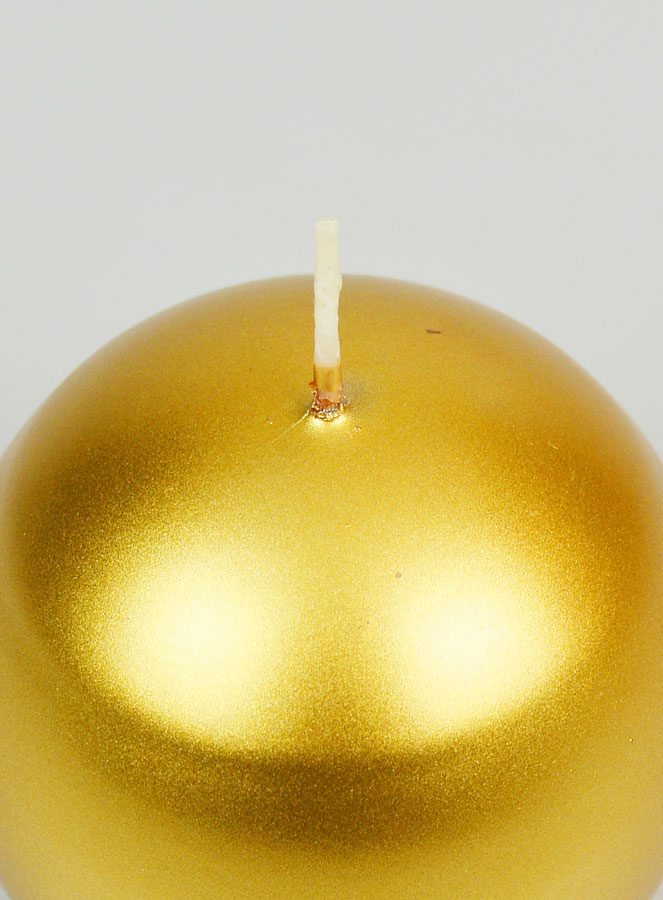 Bougie Boule de Décoration Or - 8cm (pic 4)