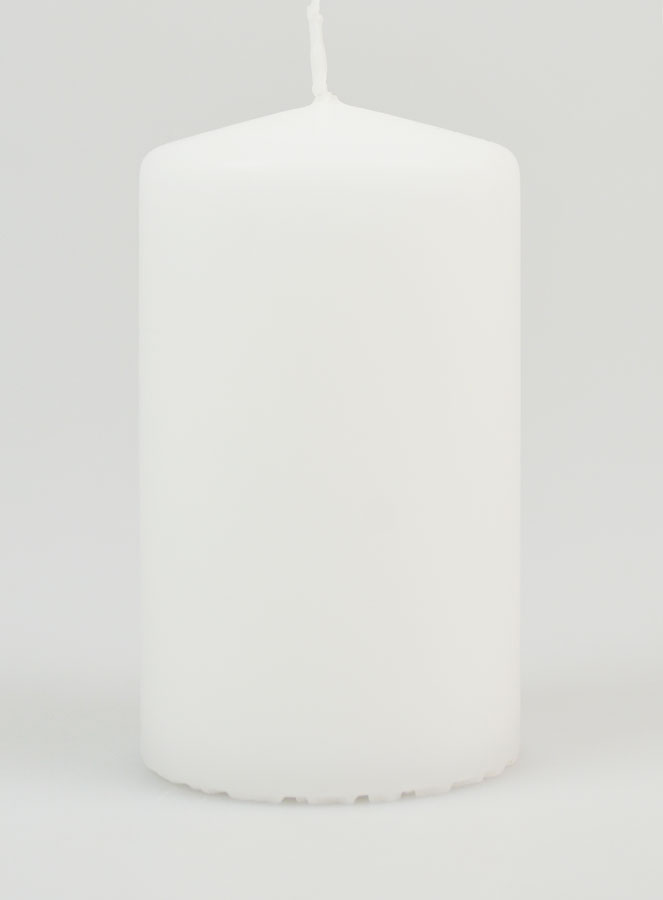 Bougie Décoration de Table10 x 6cm - Blanc (pic 1)