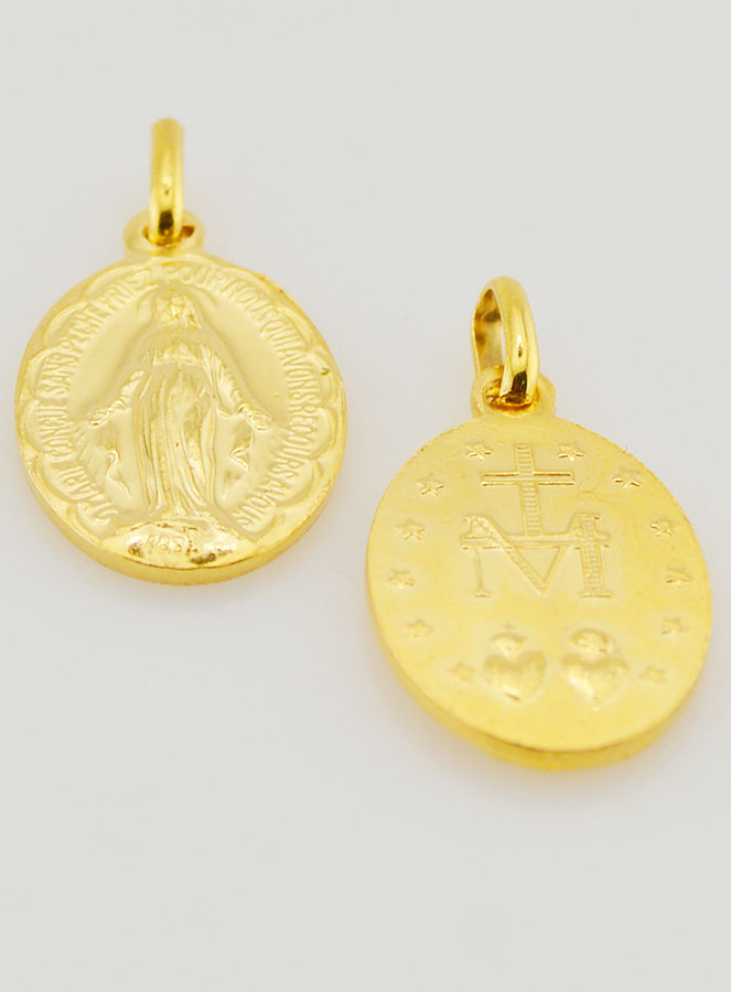 Médaille Miraculeuse Dorée Festonnée - 20mm (pic 2)