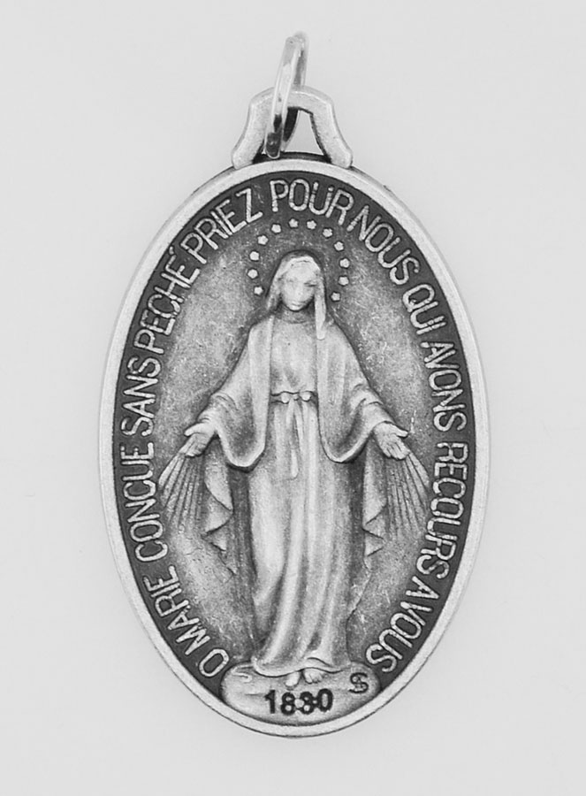 Médaille Miraculeuse 30mm - Prière en Français (pic 3)