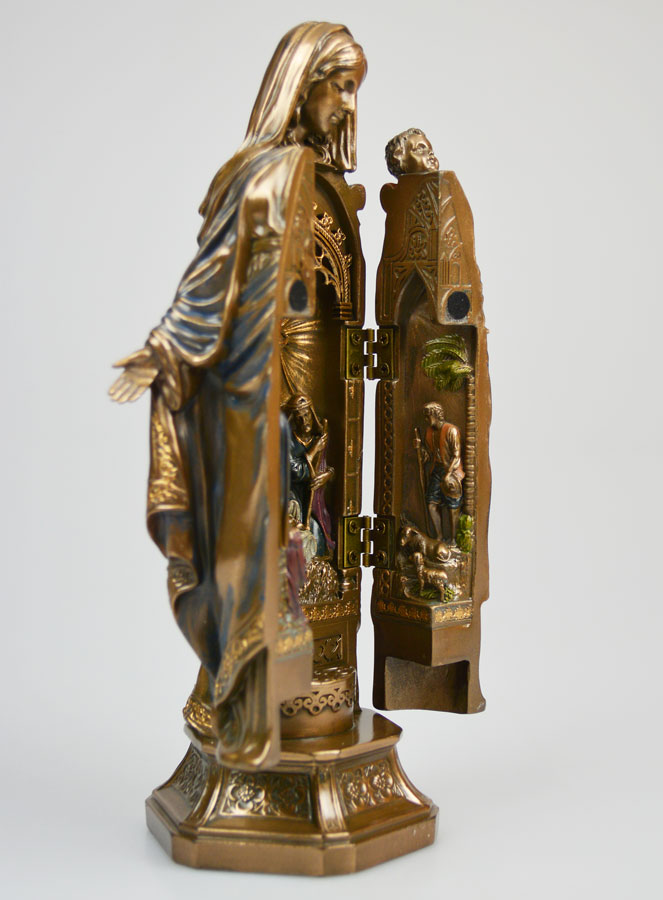 Cadeau de Noël Triptyque Vierge & Nativité - 20cm (pic 3)