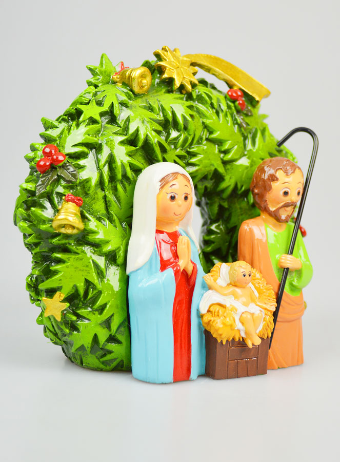 Sainte Famille à Poser Esprit de Noël - 15cm (pic 3)