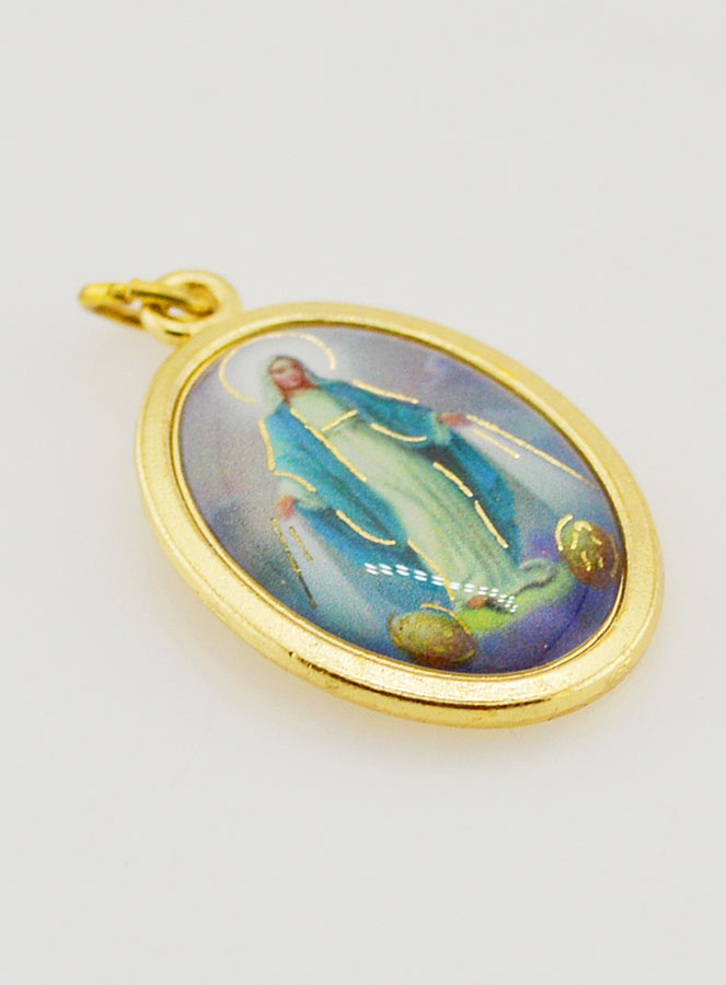 Médaille Vierge Marie Miraculeuse Colorée 22mm (pic 3)