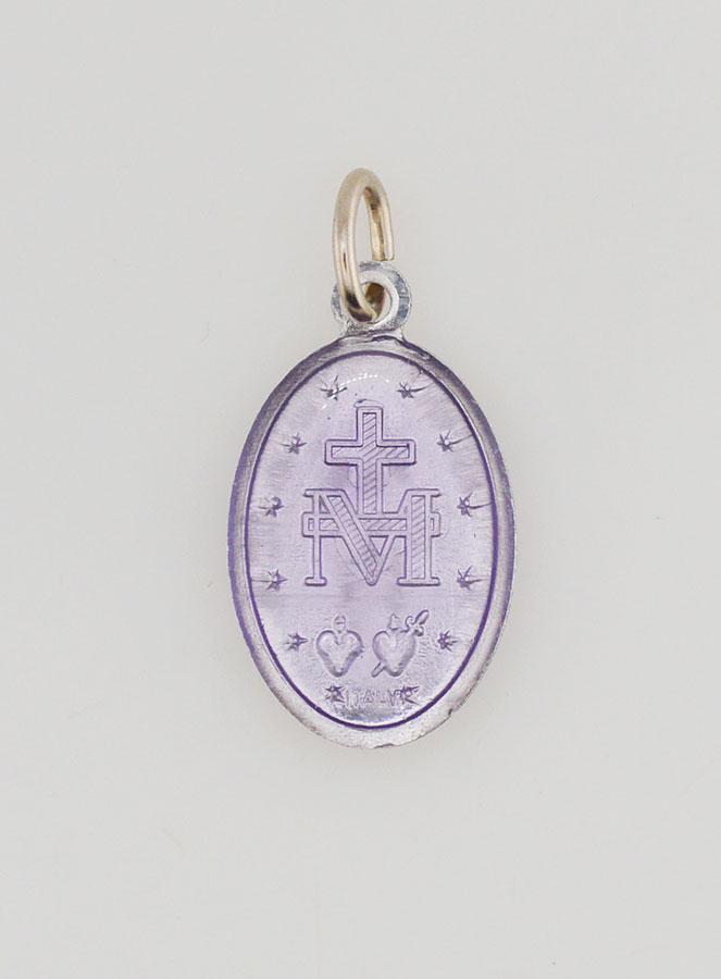 Médaille Miraculeuse Violet - 18mm (pic 4)